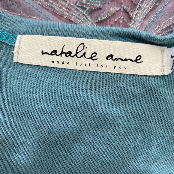 Aqua Dress With Butterfly Across - Picture 2 of 3